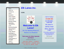 Tablet Screenshot of elklanes.com